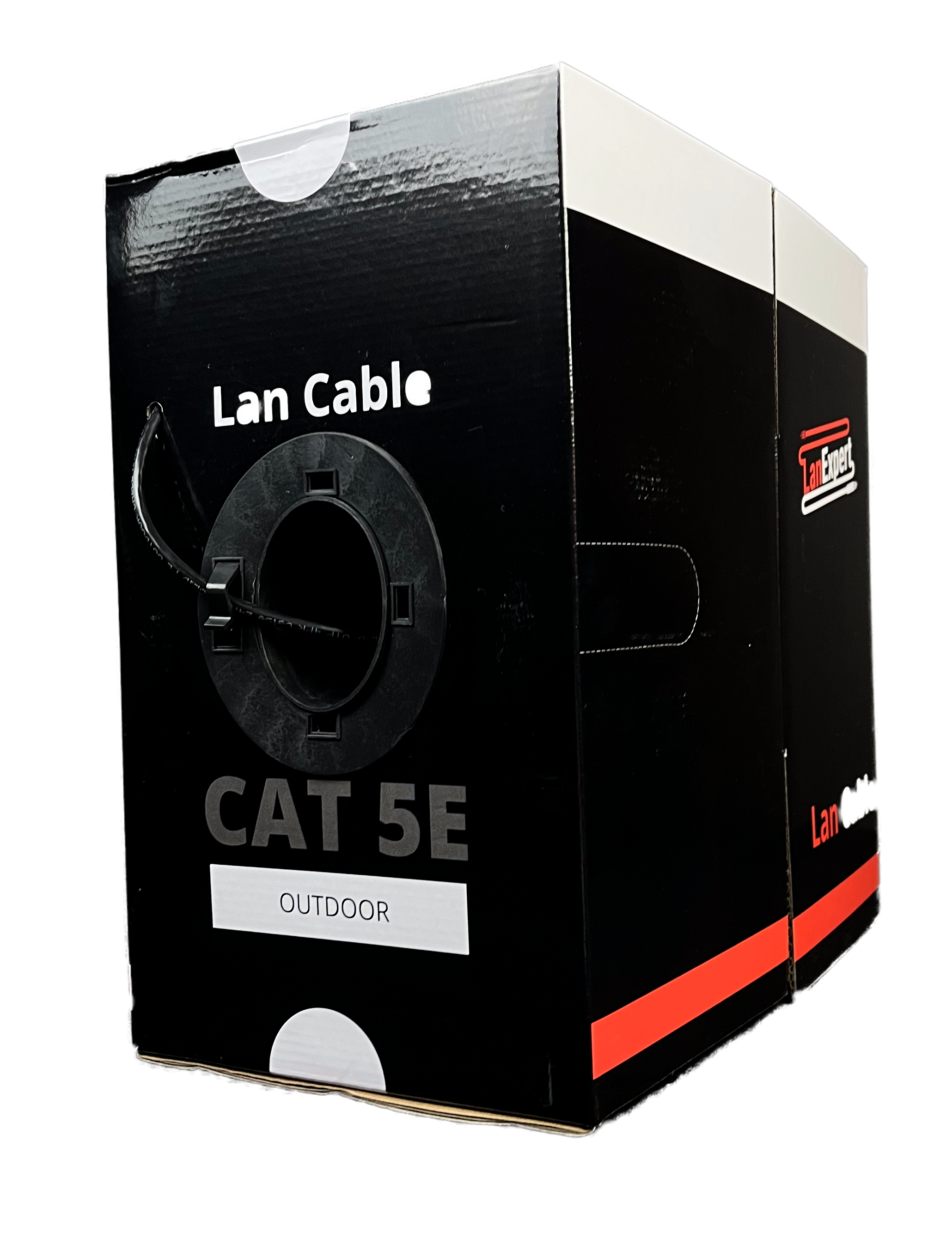 UTP кабель наружний OUTDOOR CAT 5E U/UTP (SOLID) 4PRx24AWG LDPE 100MHZ (305м в коробке) черный