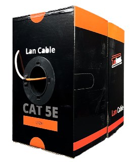 UTP кабель внутренний INDOOR CAT 5E U/UTP (SOLID) 4PRx24AWG LSZH 100MHZ(305м в коробке) оранжевый